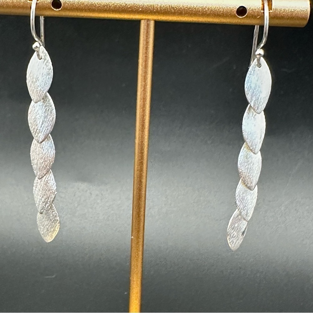 Elegant Sterling Silver Dangle Earrings - Picture 3 of 10